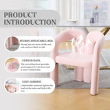 COOLMORE Contemporary Designed Velvet Fabric Upholstered Accent/Dining Chair /Barrel Side Chairs W395P224758