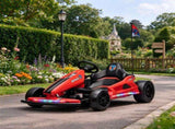 Kids Electric Drift Go Kart 24V, Dual Motor Soft Start Ride-On Kart with PU Wheels, Red 25739419