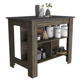 Brooklyn Kitchen Island, Three Concealed Shelves B128P148879