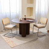 Dining Chairs Set of 2, Velvet Rattan Side Accent Chairs with Chrome Legs, Modern Mid Century Breuer W2105P327593
