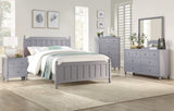 Transitional Gray Finish 1pc Nightstand of Drawers Wood knobs Turned Feet Modern Bedroom Furniture B011P294629
