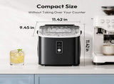 Countertop Ice Maker 26 lbs/Day Portable Self-Cleaning, 9 Bullet Ice in 6 Min, Black 34453907