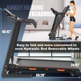 Auto Incline Treadmills for Home- foldble Treadmill 330 lb Capacity 3.5HP Folding Electric Treadmill 88614529