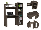 Aramis Desk, Five Shelves, Two Superior Shelves, Smokey Oak B097132896
