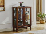 Curio Cabinet Lighted Curio Diapaly Cabinet with Adjustable Shelves and Mirrored Back Panel, 28760961