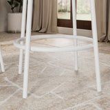 3-Piece Bar Table Set with 2 Bar Stools Modern Pub Table with Backrests & Storage Shelf W578P303852