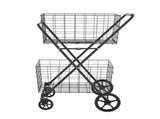 Shopping Cart,2 Layers Grocery Cart on Wheels,Foldable Utility Shopping Carts with Double Basket and 89283067