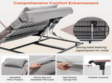 4-68&deg Upgraded Lifting System Electric Adjustable Bed Backrest with Collapsible Safety Rails, 22426119