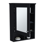 Vina Medicine Cabinet with Mirror Door 29" High Cabinet Organizer with Three concealed Shelves and B200P235868