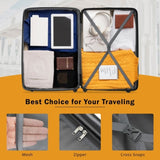 2 Piece Luggage Set with Bags Expanable Spinner Wheels ABS Lightweight Suitcase with TSA Lock N732P198745I