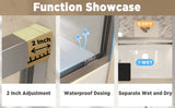 56-60" x 60" Tempered Glass with Explosion Proof Film, Aluminum Frame Double Sliding Shower Door, W1675P288831