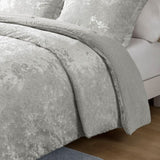 King/Cal King Crushed Velvet Sherpa Reversible Comforter Set B035129823