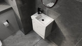 20" Wall-Mounted Bathroom Vanity with Ceramic Sink, Storage Cabinet with Doors,Bathroom Cabinet Set W1972P196393