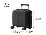 Non-TSA customs lock 5-in-1 PP trolley case, 12in, 16in, 20in, 24in, 28in, PP, black 33696925
