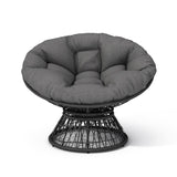 41.5" Ergonomic Wicker Papasan Chair with Cloud Thick Density Fabric Cushion,3-proof Cover,High N723P212569E