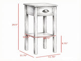 White 2-Pack 2-Tier Side Tables Nightstand with Open Shelf for Living Room End Table Decor 63697049