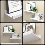 Floating Shelves Wall Mounted Set of 2, Modern White Shelves for Room W2181P194271
