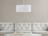 4-Light Glass Drum Shade Chandelier B03595696