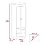 Alabama Armoire, One Large Cabinet, Two Drawers B128P148850