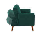 New Design Linen Sofa Furniture Adjustable Backrest Easily Assembled Recliners-GREEN 94890797