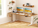 Walnuttop White Frame 55" Electric Standing with Dual Motors, 3 Memory Settings Sit-Stand 12608046