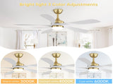 (Same as W934P444016) 52" Ceiling Fan with Light ,Remote Control, Adjustable Dimmable Lighting & W934P501772