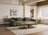 MDF Console Table, Big Side Table, Walnut Tempered Glass Desk,Entry Table W1718P321602