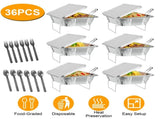 36-Pcs Disposable Chaffing Buffet with-Covers, Utensils Premium Chafing Dish Set for Events, 88920939