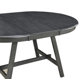 TREXM Wood Dining Table Round Extendable Dining Table for Dining Room WF299347AAE
