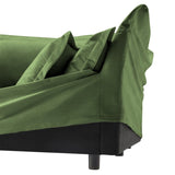 Slip-covered Armchair with 1 Big Back Cushion and 2 Big Toss Pillows, Single Deep Seat Comfy Single W3041P240130