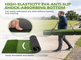 5'x4' Golf Hitting Mat with Cross Stance Guide, Indoor Outdoor Golf Practice Mat with 7 Tee W1422P449907