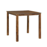 Counter Height 5pc Dining Set Walnut Finish Table and 4 Counter Height Chairs Wooden Kitchen Dining B011P168514