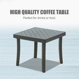 Outdoor Lounge Chair, Aluminum Plastic Patio Chaise Lounge with Side Table & 5 Position Adjustable W1859P149683
