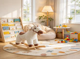 Kids Rocking Horse with Realistic Sounds, Baby Rocker for Boys & Girls with Anti-Tip Limiters 22215133