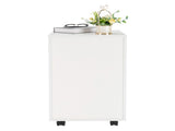 White Wood Grain Density Board Three Drawers Wooden Filing Cabinet 70600637