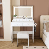 New Large Mirror Vanity Desk for Bed room , Modern Makeup Vanity Set with Power Outlet and Hair W509P339034