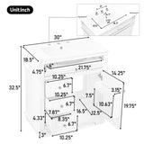 30" Bathroom Vanity with Sink, One Tip-out Drawer, Three Drawers, Door Shelf, Soft Closing Door, N759P227429B