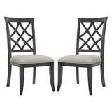 Wooden Frame Upholstered Dining Chairs set of 2,Mid Century Retro Chairs Comfor Kitchen Chairs for W2582P205386