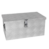 ZNTS 20 Inch Silver Aluminum Tool long Box 5 Bar Tread Flat box for Truck Car Outdoor Trailer Pickup W1239123727