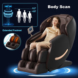 ZNTS Deluxe Massage Chair, Full Body Zero Gravity Recliner with AI Voice Control, SL Track, Bluetooth, W2561P157967