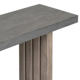 U_STYLE Uniquely Designed Oak Veneer Console Table with Distinctive Side Shapes, Suitable for N711P170550E