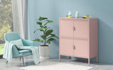 40 inches high metal storage locker with 4 doors, suitable for home office use. T3421P312361