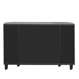 U_Style Curved Design Storage Cabinet made of Fraxinus Mandschuric Solid Wood Veneer, Featuring Four N711P247437B