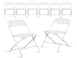 6pcs Injection Molding Classic Garden Plastic Folding Chair White 79236463