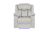 Challenger Modern Contemporary LED Power Recliner Chair made with wood and metal frame in Beige B009P294755