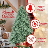 Artificial 5ft Blue green Tint Christmas Tree with 1194 PE/PVC Mixed Branch Tips, memory wireiron 70600578