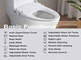 Smart Bidet Toilet Seat with Side Knob Adjustable Heated Seat with Water Temperature and Pressure W3598P451135