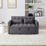 54.33 inch versatile foldable sofa bed in 3 lengths, modern sofa sofa sofa velvet pull-out bed, W2353P252432