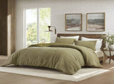 3PCS Full/Queen Waffle Washed Comforter Set B035P341104