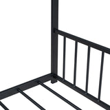 Full Size Metal House Bed, Black MF305893AAB